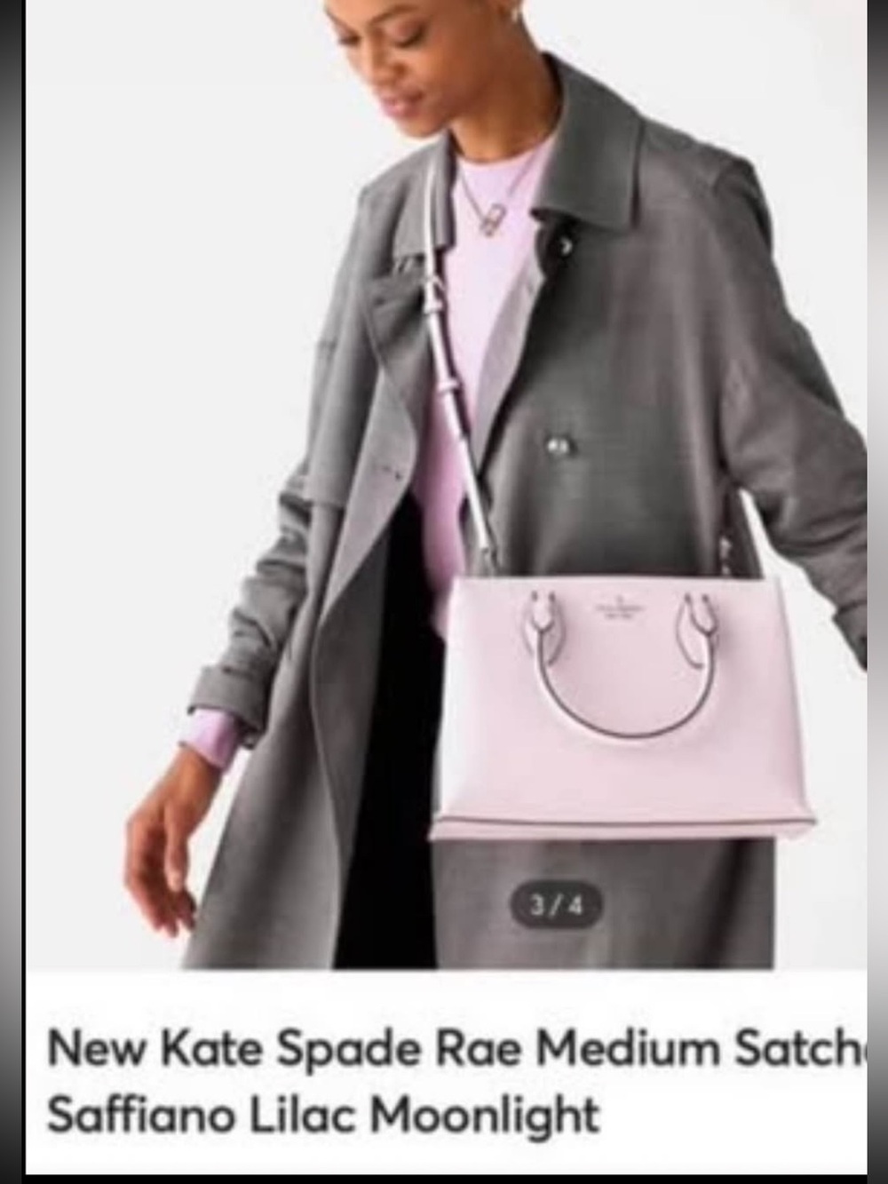 NWOTS Kate Spade Rae Medium Satchel Saffiano Lilac Handbag